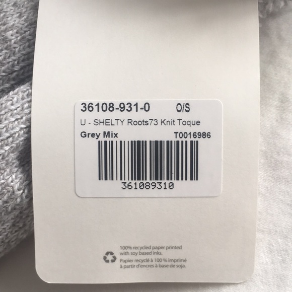 ROOTS SHELTY ROOTS73 KNIT TOQUE GREY MIX UNISEX - Picture 7 of 10